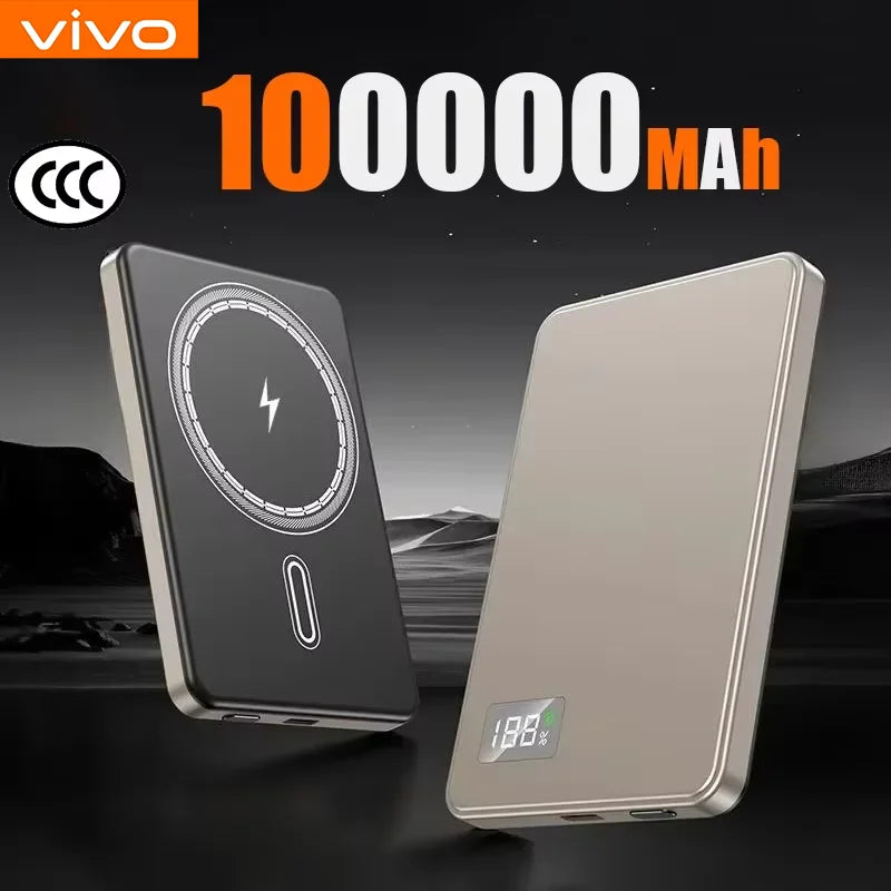 Tidesmit Magnetic Fast Charging Power Bank 50000mAh PD Portable Charger Gold 100000mAh Tidesmit