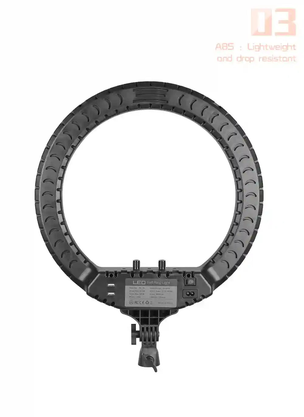 18 Inch LED Ring Light with Adjustable Tripod for Content Creation Tidesmit