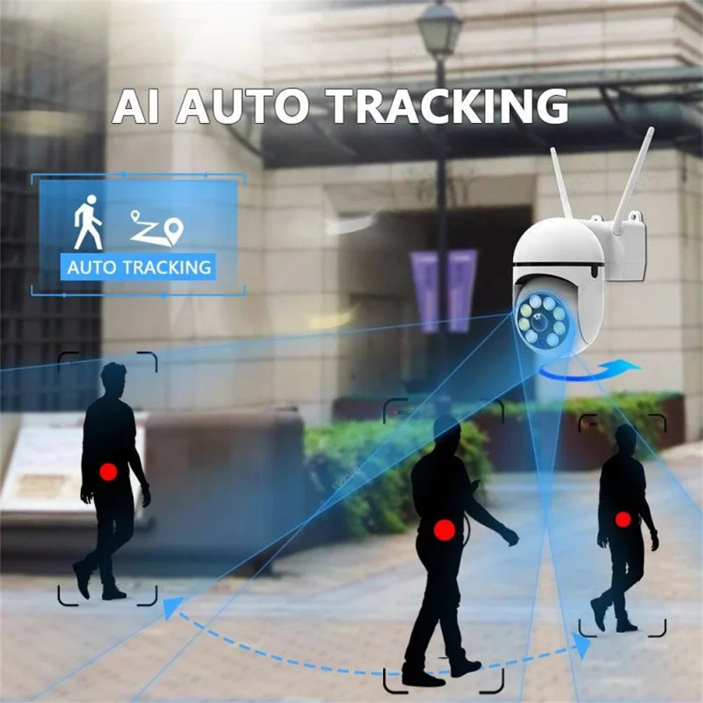Wifi Surveillance Camera 8MP HD Wireless Security PTZ Camera AI Human Tracking Two-way Audio Color Night Vision Home IP Camera