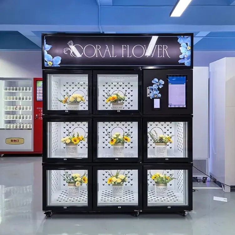 Tidesmit Flower Vending Machine Glass Display