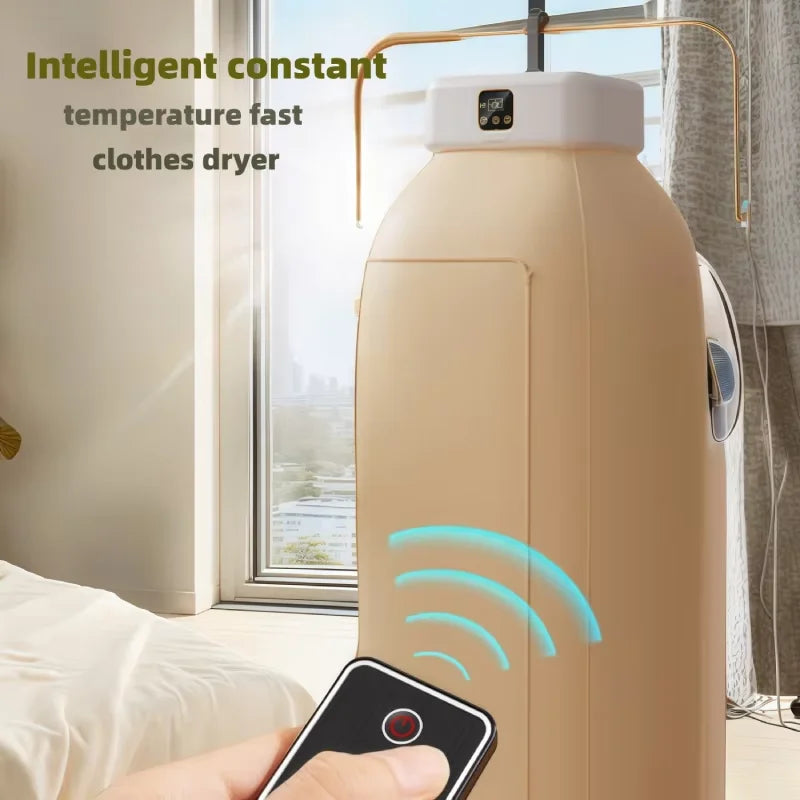 Tidesmit folding portable clothes dryer with UV sterilization technology showing compact design features.