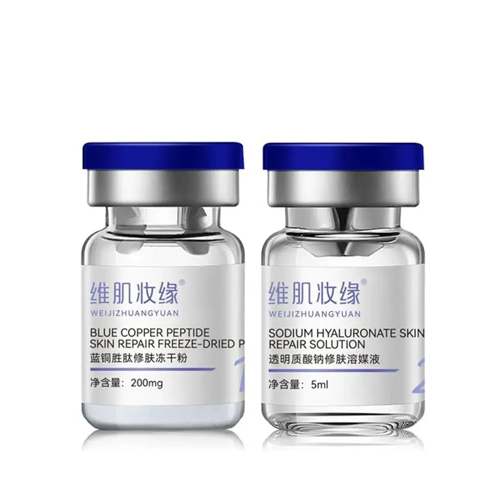 GHK-Cu 99% Copper Peptide Freeze-Dried Powder Blue Copper Anti Wrinkle Plump Firm Skin Fade Lines Repair Barrier Set