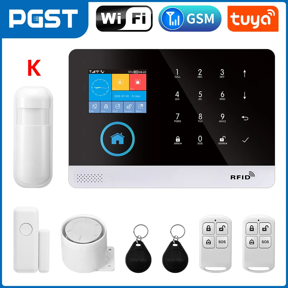 Smart Home Security Alarm System with 4G WiFi App Control by Tidesmit 2G K Tidesmit