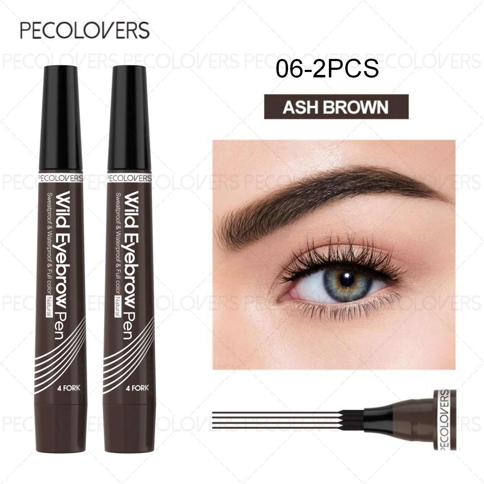 Eyebrow Tattoo Pen Waterproof 4-Tip Microblading Makeup Tool Permanent Makeup Machines 06-2PCS Tidesmit
