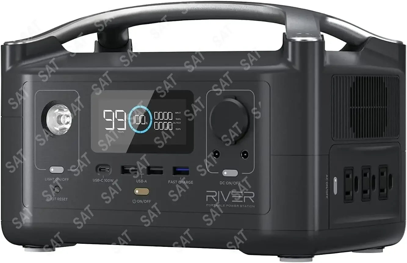 ##For 288Wh Portable Power Station,3 x 600W(Peak 1200W) AC Outlets & LED Flashlight, Fast Charging Silent Solar