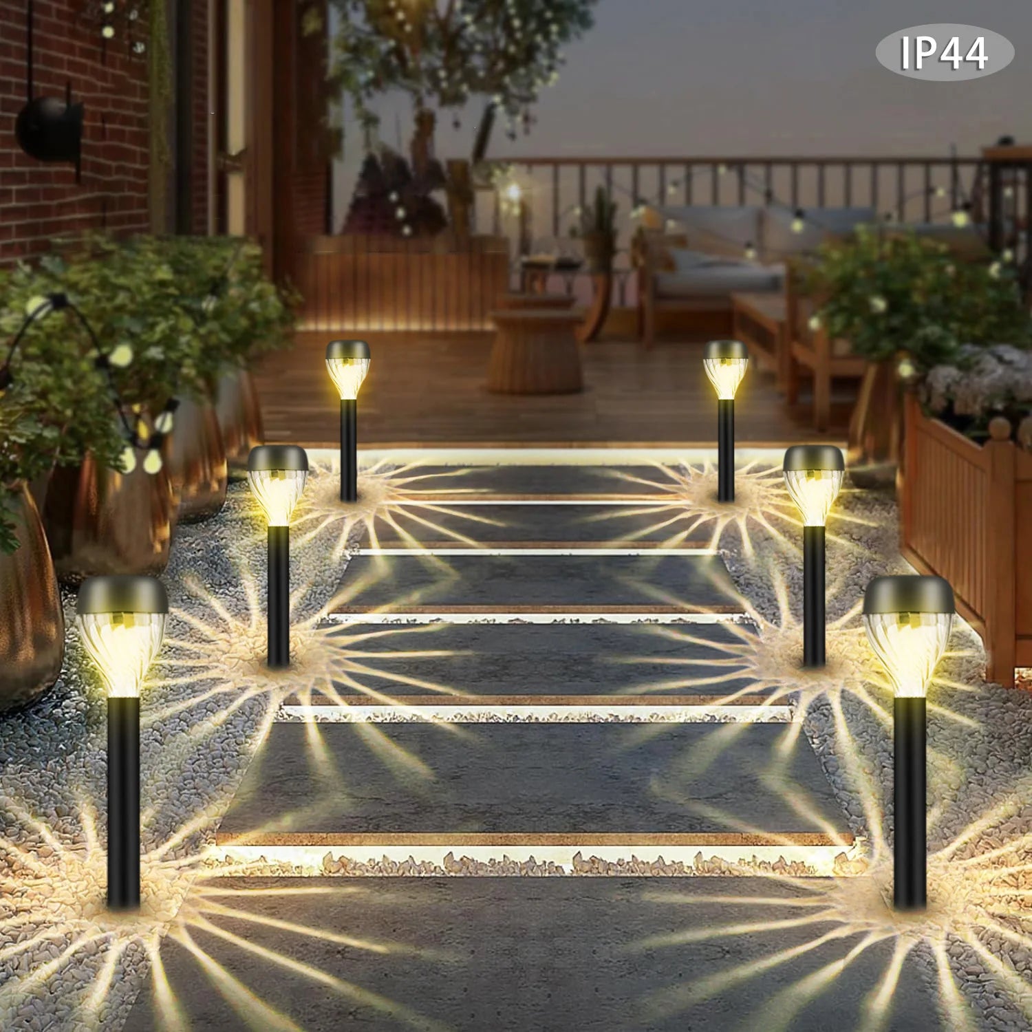 12Pcs Solar Lawn Lights with Oval Light and Shadow Design, Outdoor Decorative Lighting - Perfect for Yard, Lawn, Pathway, Deck, Driveway, Garden, and Holiday Party Decorations, Landscape Lights