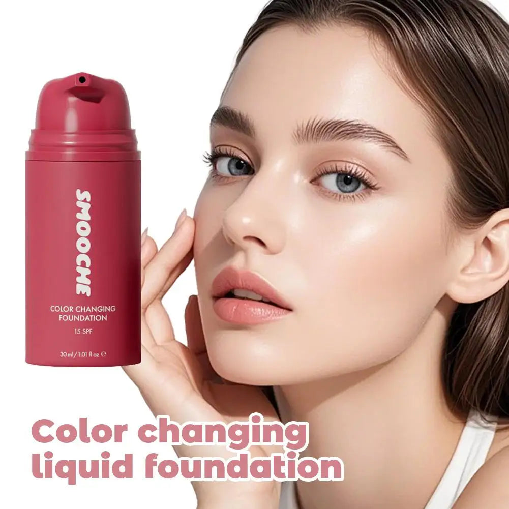 Tidesmit color changing foundation texture close-up showing long lasting lightweight coverage for flawless skin