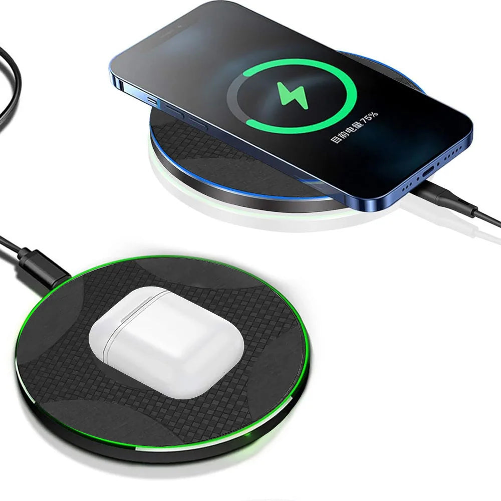 Wireless Charger Pad | Qi Certified Fast Charging for iPhone Tidesmit