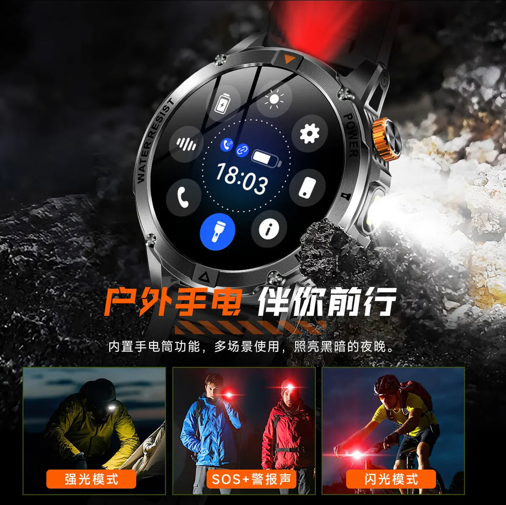 YLL-AK93 Outdoor Sport for Smart Watch Fitness Tracker Sleep Tracker IP67 Waterproof Heart Rate Monitor AMOLED Screen