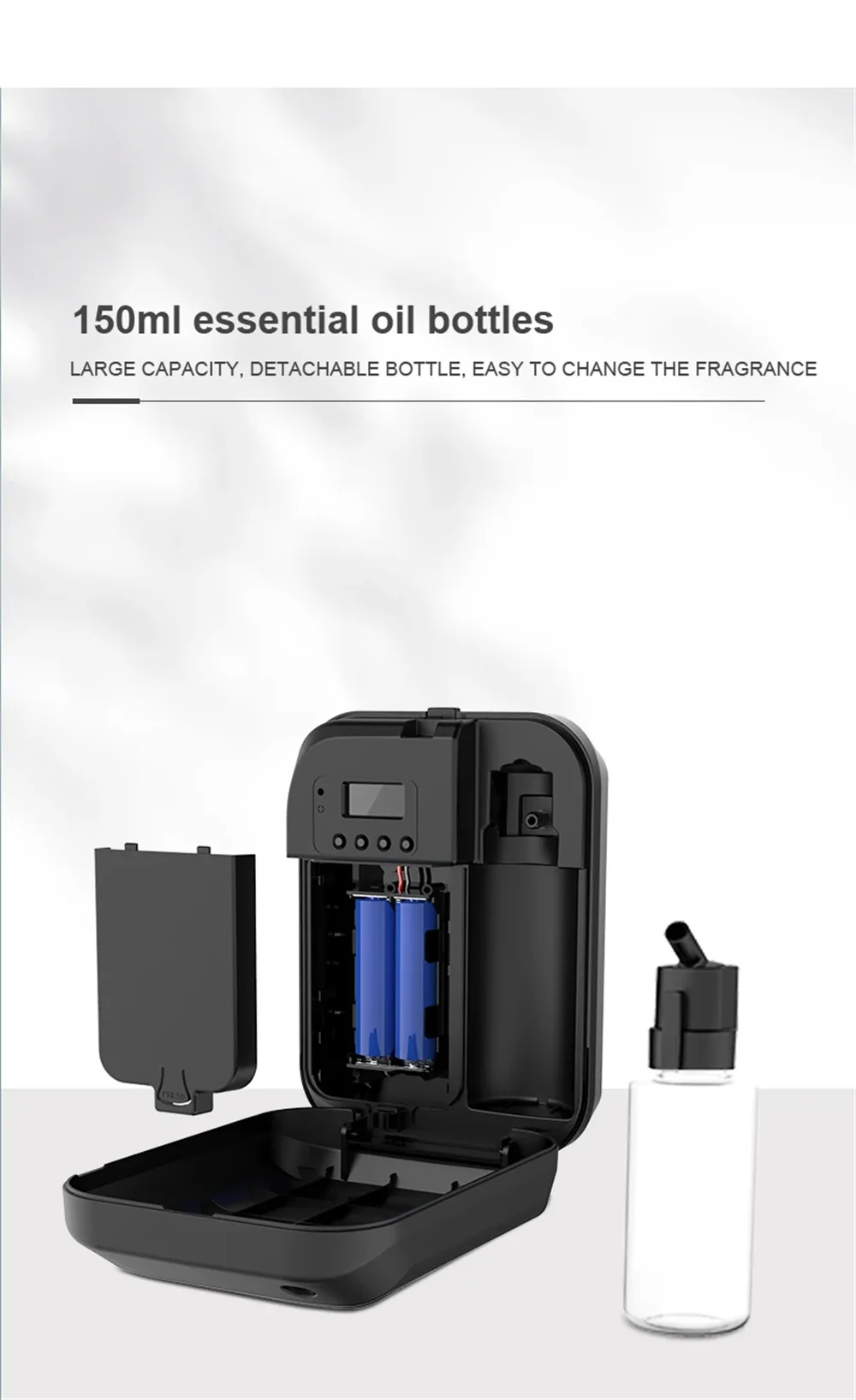 Battery Aroma Diffuser Coverage 300m³ Essential Oil Diffuser Scent Machine Bluetooth Control Air Purifier Use Battery Fragrance