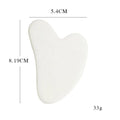 Jade Gua Sha Heart Massage Stone | Tidesmit Premium Facial Tool Back Massage Instrument white Tidesmit