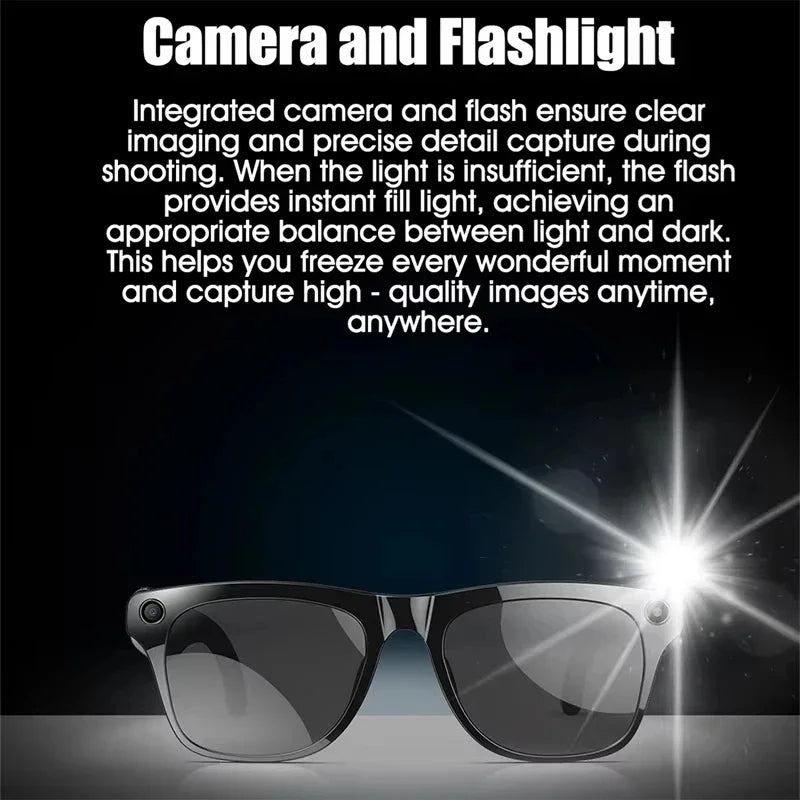 AI Smart Glasses with 8K Camera & Bluetooth Audio - Tidesmit Tidesmit