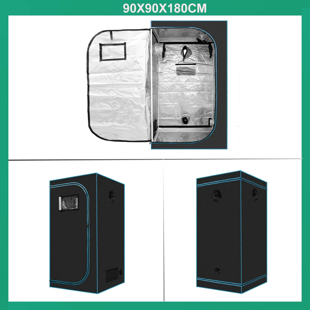 BEYLSION New Growbox Complete Set Air Tent Grow With Dimmable LED Grow Lamps Centrifugal Fans Activated Carbon Air Filter Set