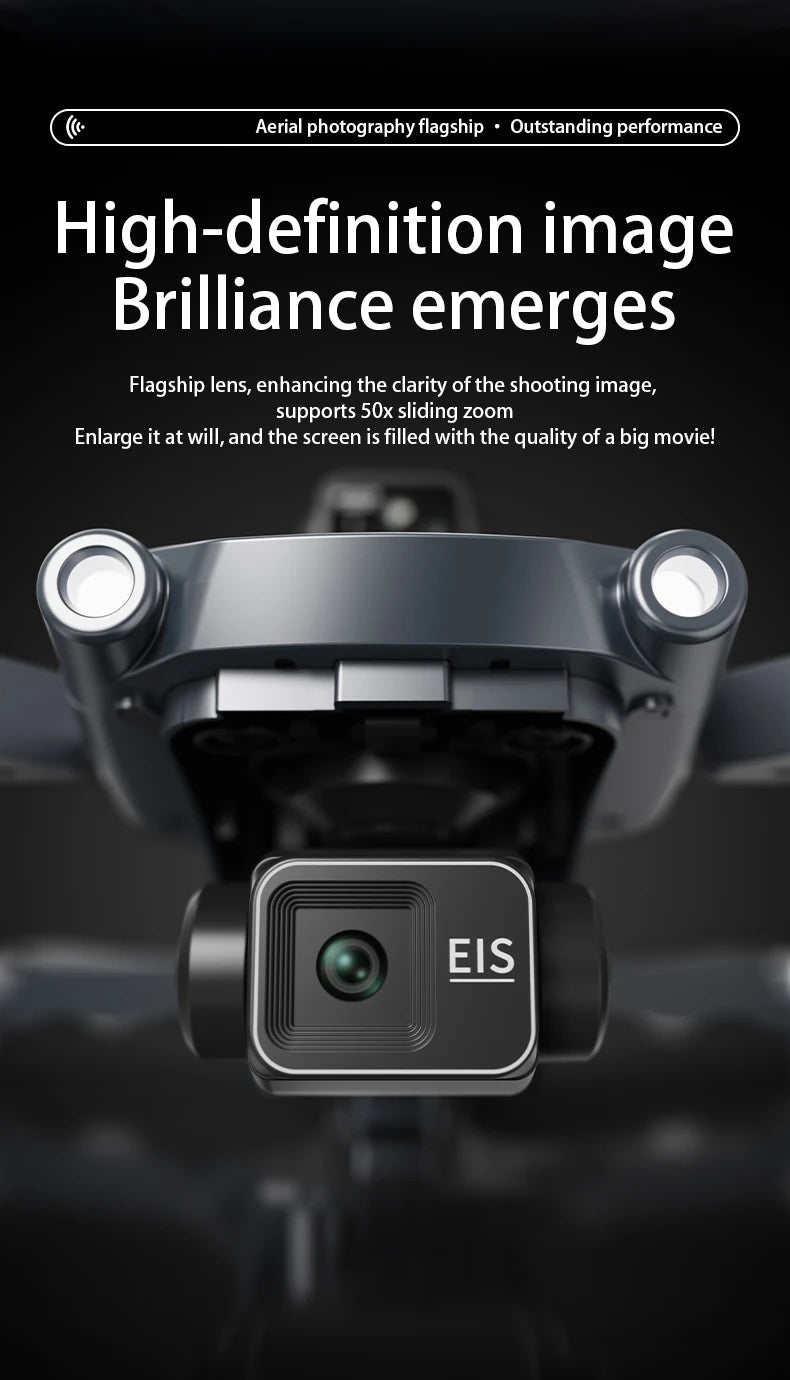 8K FPV Camera Drone with Laser Obstacle Avoidance and 3-Axis Gimbal Tidesmit