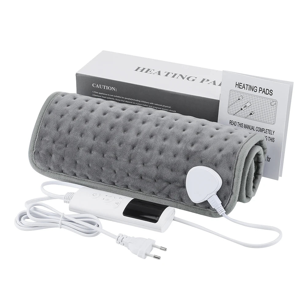 Electric Heating Pad for Pain Relief 60x30cm - Washable Wellness Tool Relaxation Treatment Tidesmit