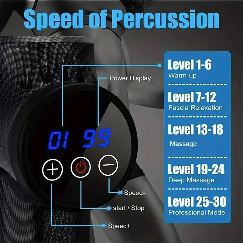 Deep Tissue Massage Gun - Cordless Percussion Massager with Heat Body Shaping Massage Equipment Tidesmit