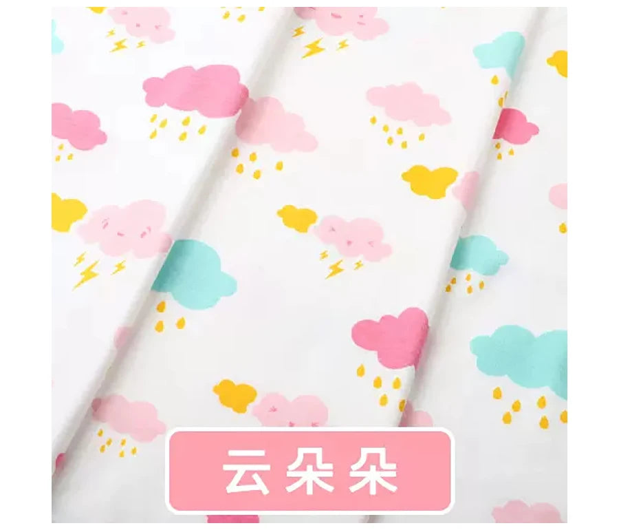 Baby Fabric Knit Jersey Print Fabric Sewing Material for Children's Garment 50*185cm Brocade Fabric Organic Fabric  Knitted