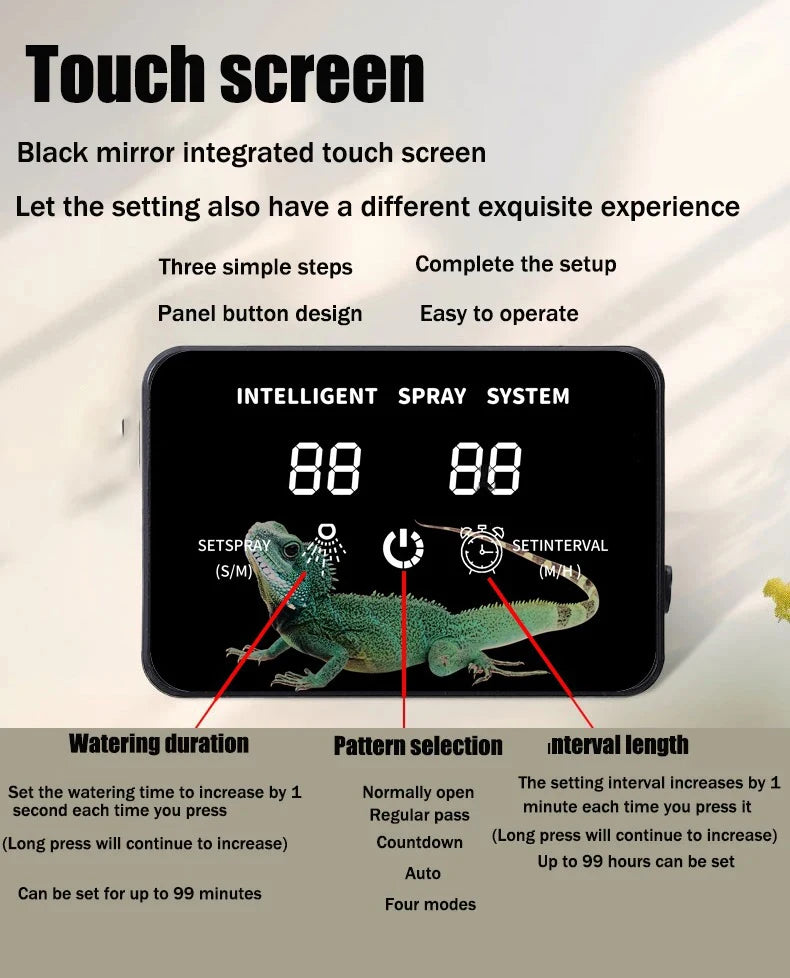 Intelligent Reptile Spray Irrigation Timer System Mist Rainforest Terrariums Automatic Spray Misting Plant Watering System Kit