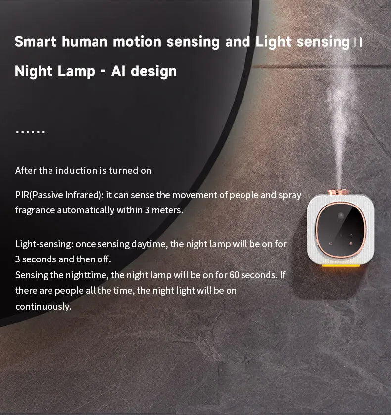 Waterless Aromatherapy Machine Pure Aroma Rechargeable Nebulizer Diffuser Wall Mounted Touch Sensor Essential Oil Aromatherapy