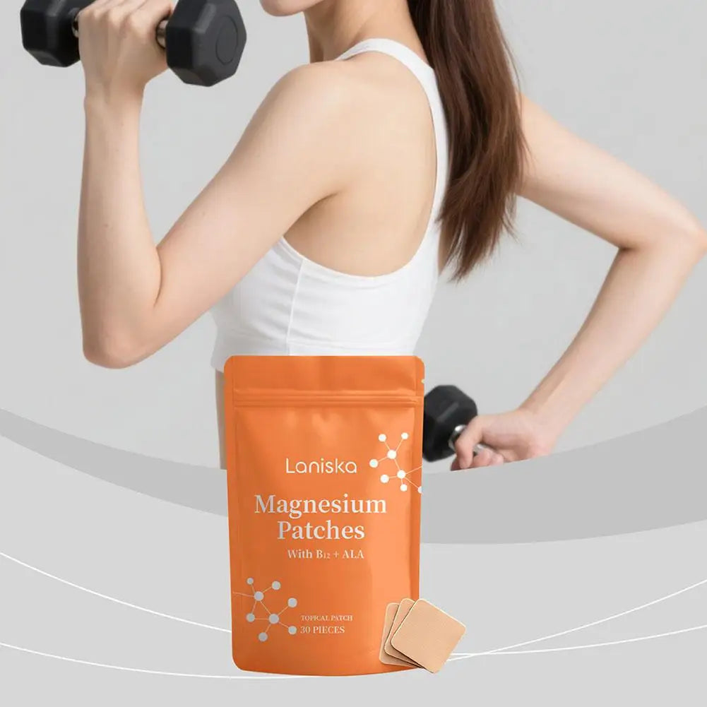30Pcs Magnesium Multi-Vitamin Patch for Metabolism Boost Appetite Support Transdermal B12 Vitamin E Complex for Weight Managemen