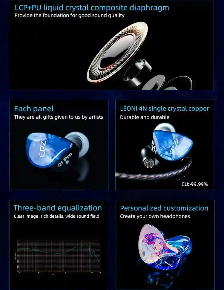 Wired HiFi IEM Earphones with Mic | High-Fidelity Bass Earbuds Tidesmit