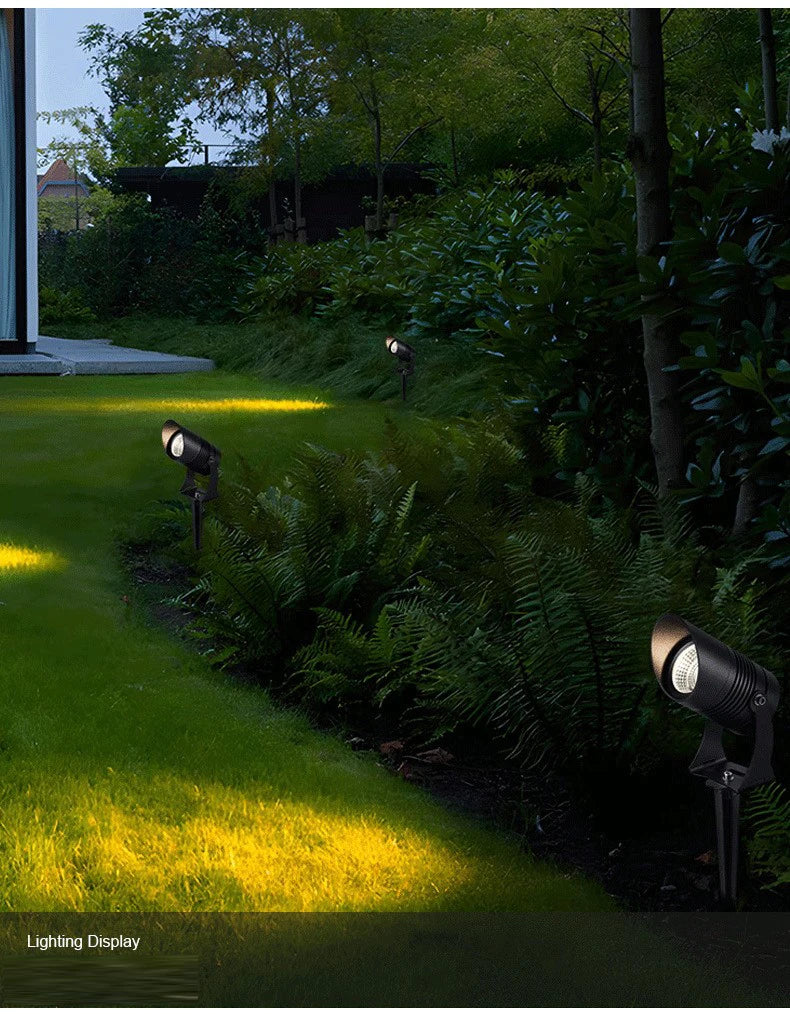 All Aluminum Outdoor LED Garden Lighting 3W 7W 12W 15W Spike Lawn Lamp Waterproof Lighting Garden Path Spotlights AC220V 12V 24V