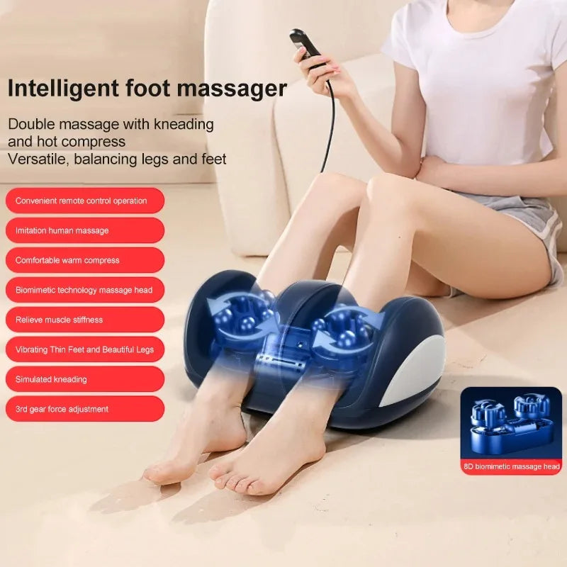 Electric Foot Massager with Shiatsu Kneading & Heat Therapy | Tidesmit Relaxation Treatment Foot Massager A Tidesmit