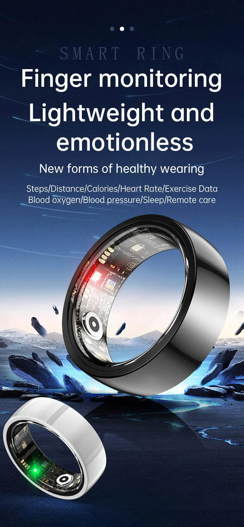 Tidesmit Smart Health Ring - Biometric Fitness Tracker with Sleep Monitor Tidesmit