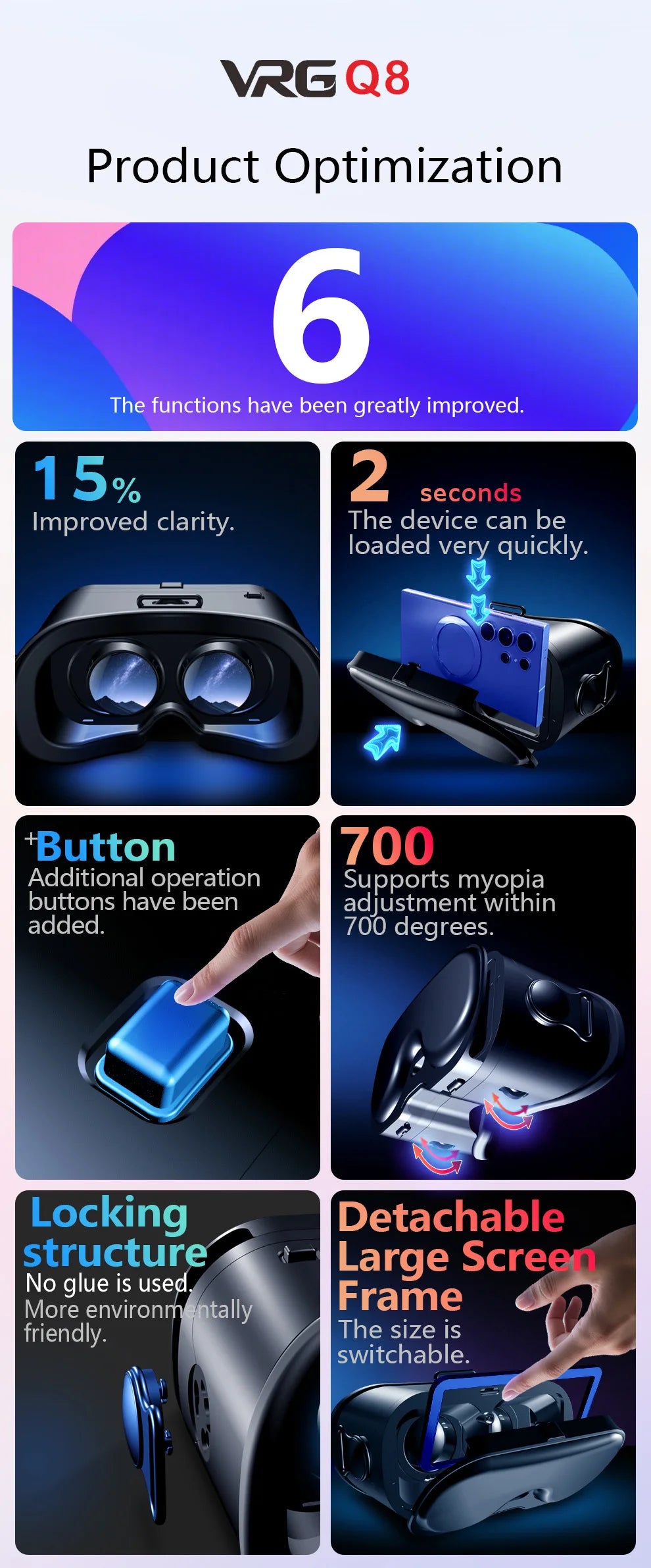 VR Headset for Smartphone – Immersive 3D Spatial Audio Glasses Tidesmit
