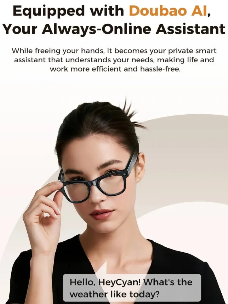 Tidesmit AI Smart Glasses: 4K Camera & Spatial Audio Bluetooth Eyewear Tidesmit