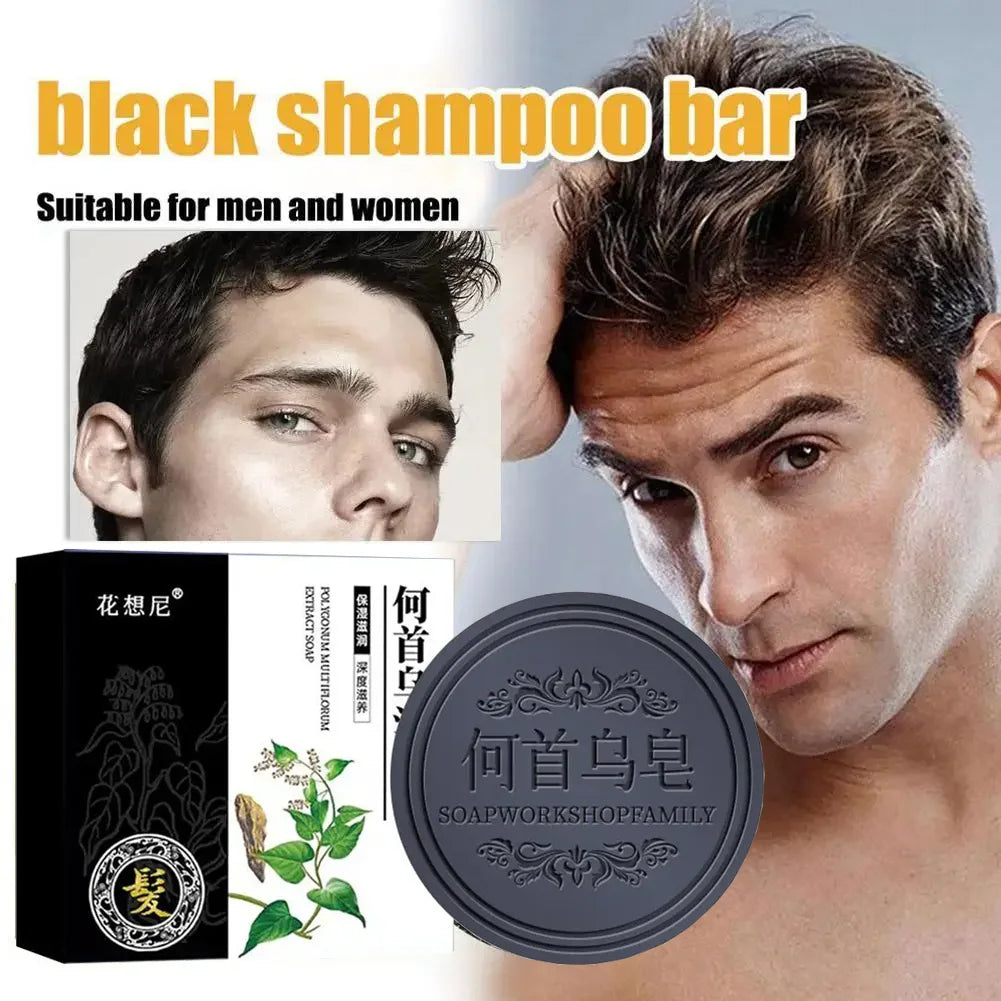 Hair Darkening Shampoo Soap Bar Repair Gray White Hair Color To Black Shampoo Soap Hair Nourishing Shampoo Soap Bar