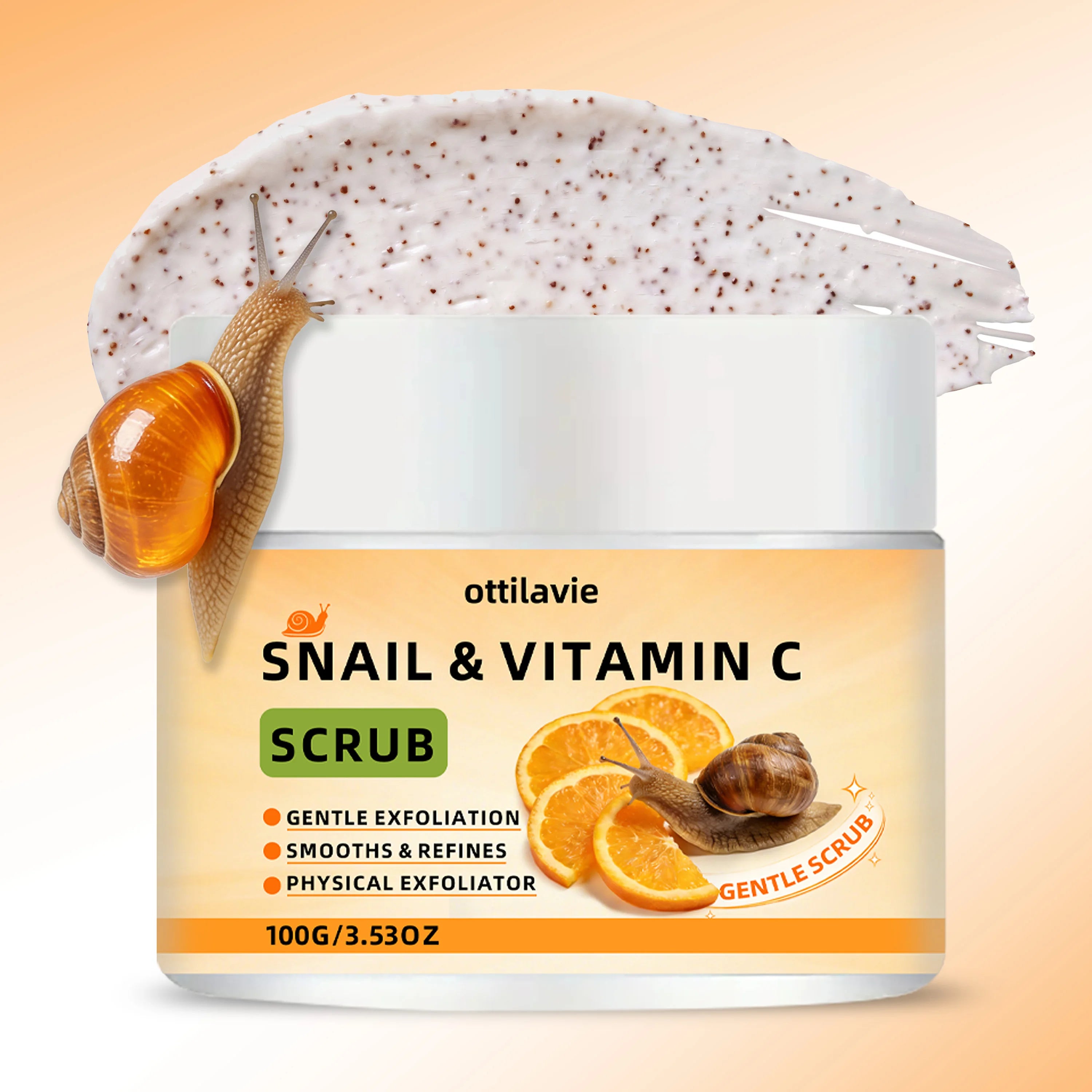 Snail Vitamin C Face & Body Scrub - Gentle Exfoliating Treatment Scrubs Treatments Tidesmit