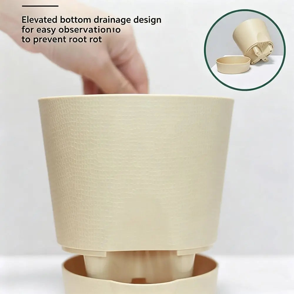 Multicolor Flower Pot Plastic Detachable Base Self-watering Flowerpot Breathable Round Removable Bottom Planter Home Gardening