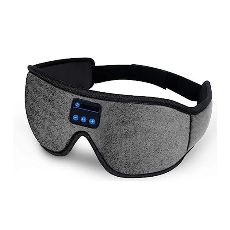Sleeping Headphones Eye Mask - Bluetooth Wireless Sleep Mask for Travel Gray Tidesmit