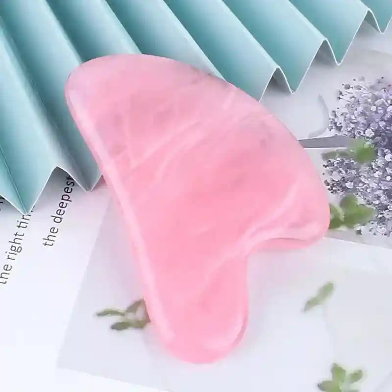 Gua Sha Facial Massage Tool - Natural Beeswax Eye Massager Eye Massage Instrument pink-A Tidesmit
