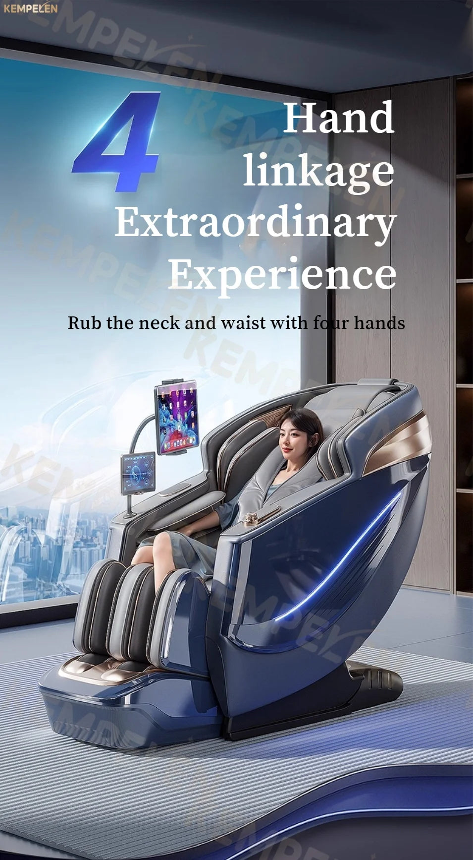 6D Dual-Core Electric Massage Chair with SL Track and Heat Therapy Body Shaping Massage Equipment Tidesmit