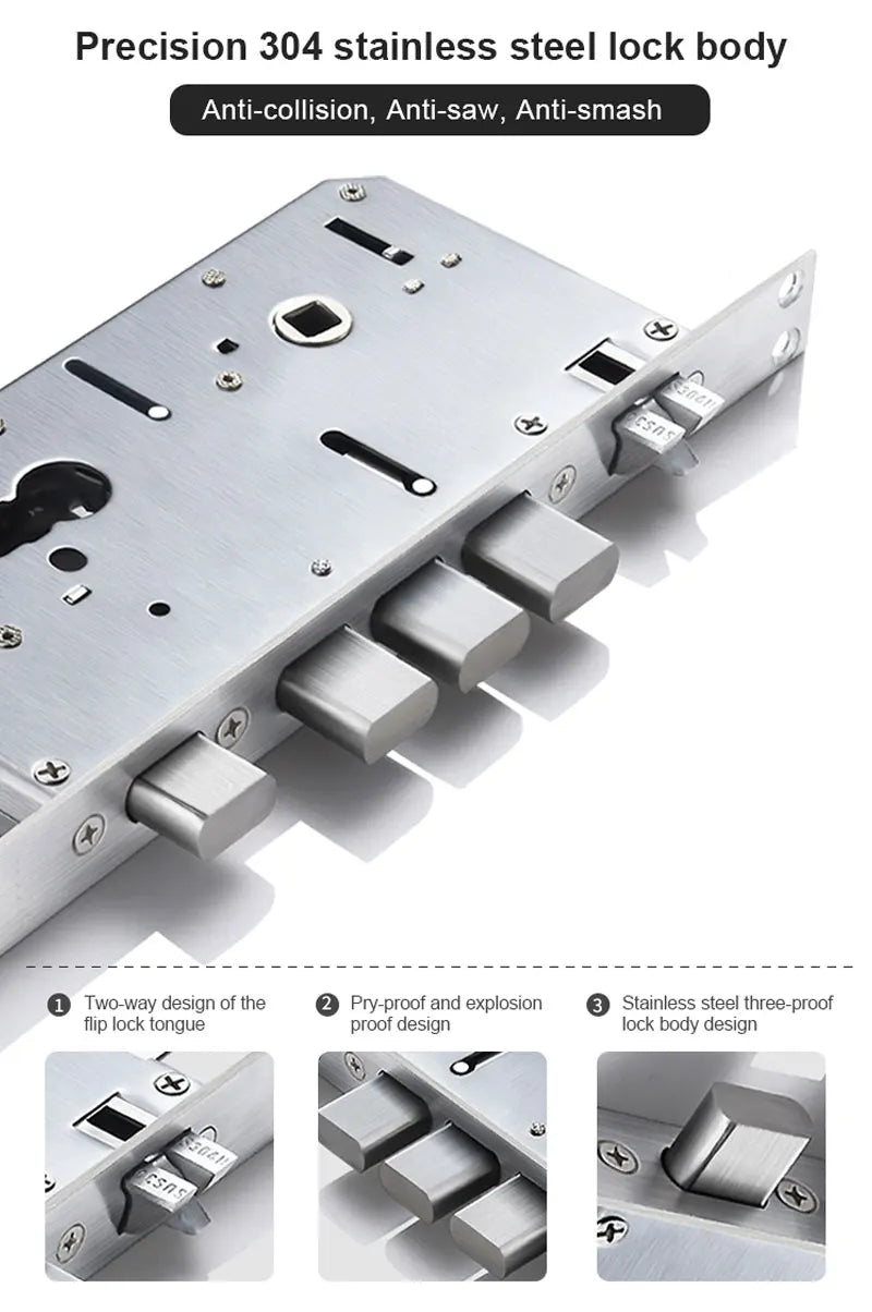 3D Face Recognition Door Lock Tuya App Can Video Intercom Unlock Digital Smart Lock Fingerprint Key Card Nfc Phone Lock