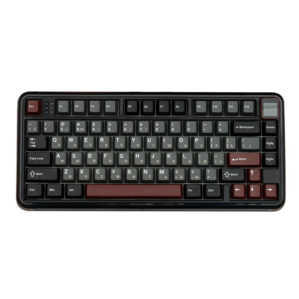 RU Layout MechLands Vibe 75 V2 Russian Version 75% Compact Layout Wired/BT/2.4GHz Wireless Mechanical Keyboard RGB Backlight TFT Screen