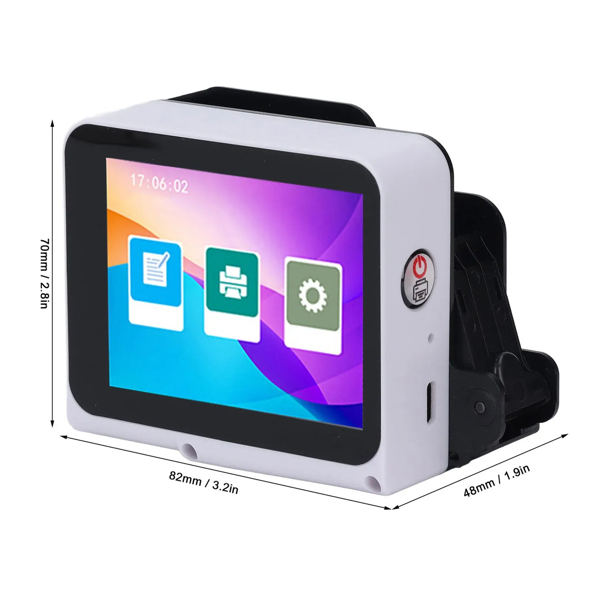 Handheld Inkjet Printer 12.7mm Inkjet Printing Machine for Barcode Date Label Batch Number Support Multi Languages Materials