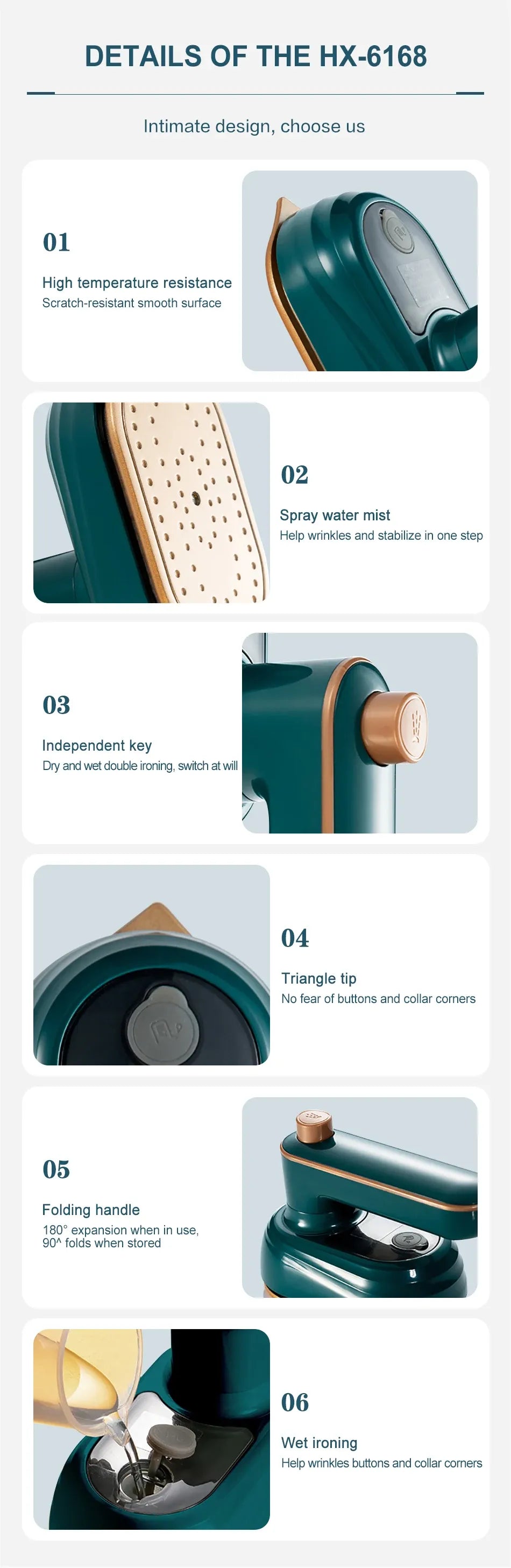 ZAIXIAO Mini Folding Garment Steamer 110V-240V