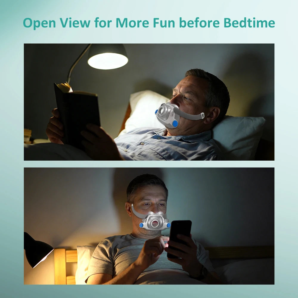 Face CPAP Mask & Frame Compatible with AirFit F40 Auto CPAP BiPAP Respirator Device Accessories Sleep Aid Apnea Anti Snoring