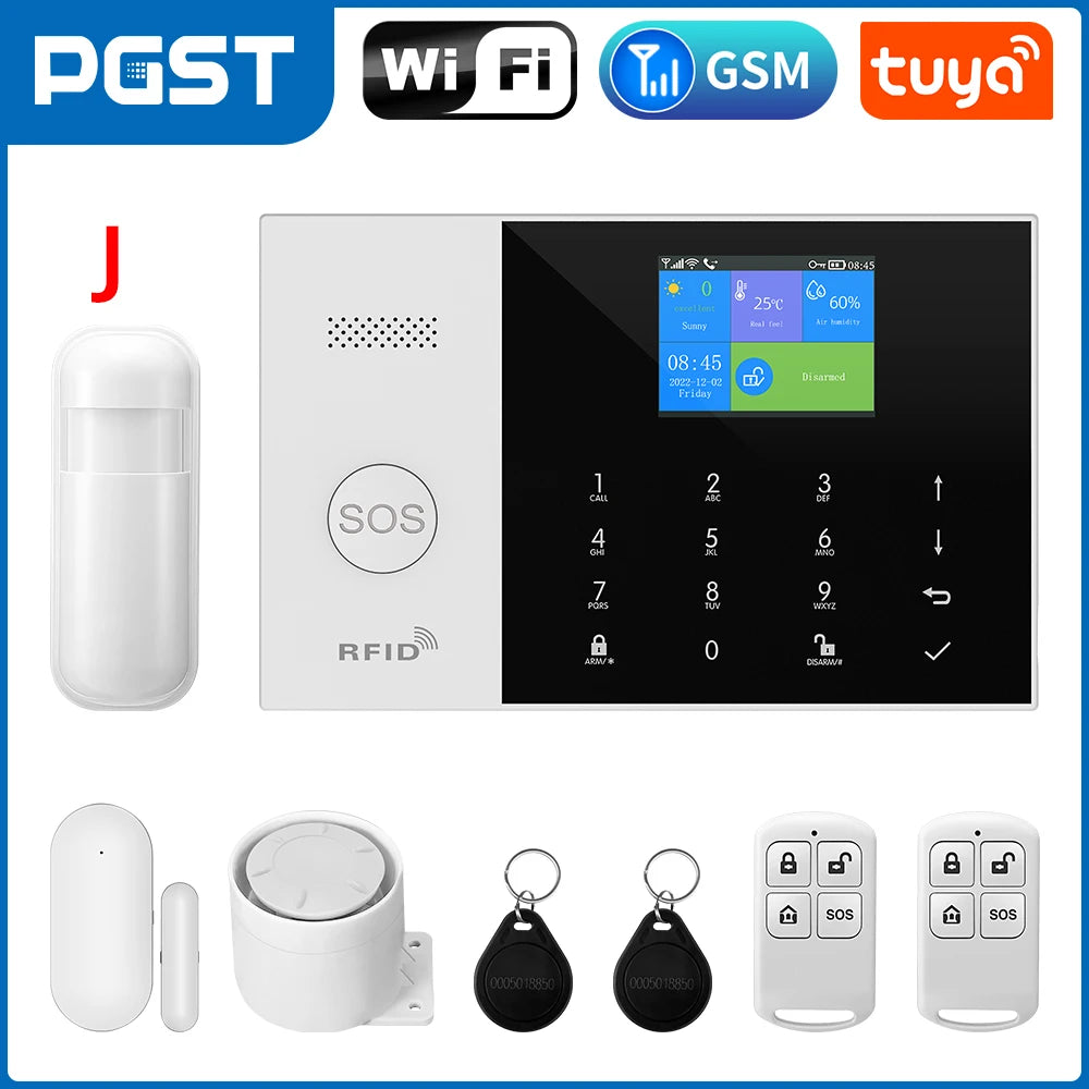 Wifi GSM Home Security Alarm System with Alexa and App Control GSM 2G Kit A EU Plug spain Tidesmit