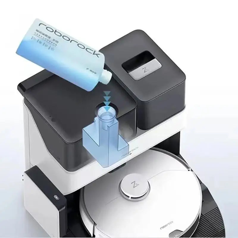 Tidesmit 1L floor cleaning solution bottle for Roborock S8 Pro Ultra, Q Revo, and S7 MaxV vacuum mop side view
