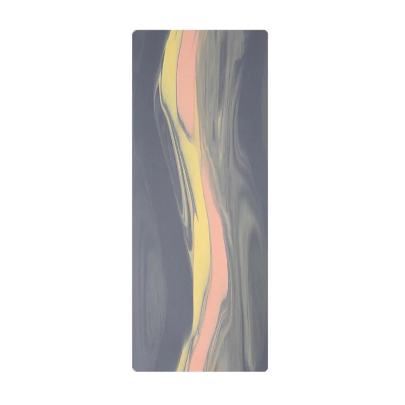 Coconut Shell Matte PU Flow Pattern Contrasting Natural Rubber Yoga Mat, Sweat Absorption and Non-Slip, Fitness Dance Home Mat