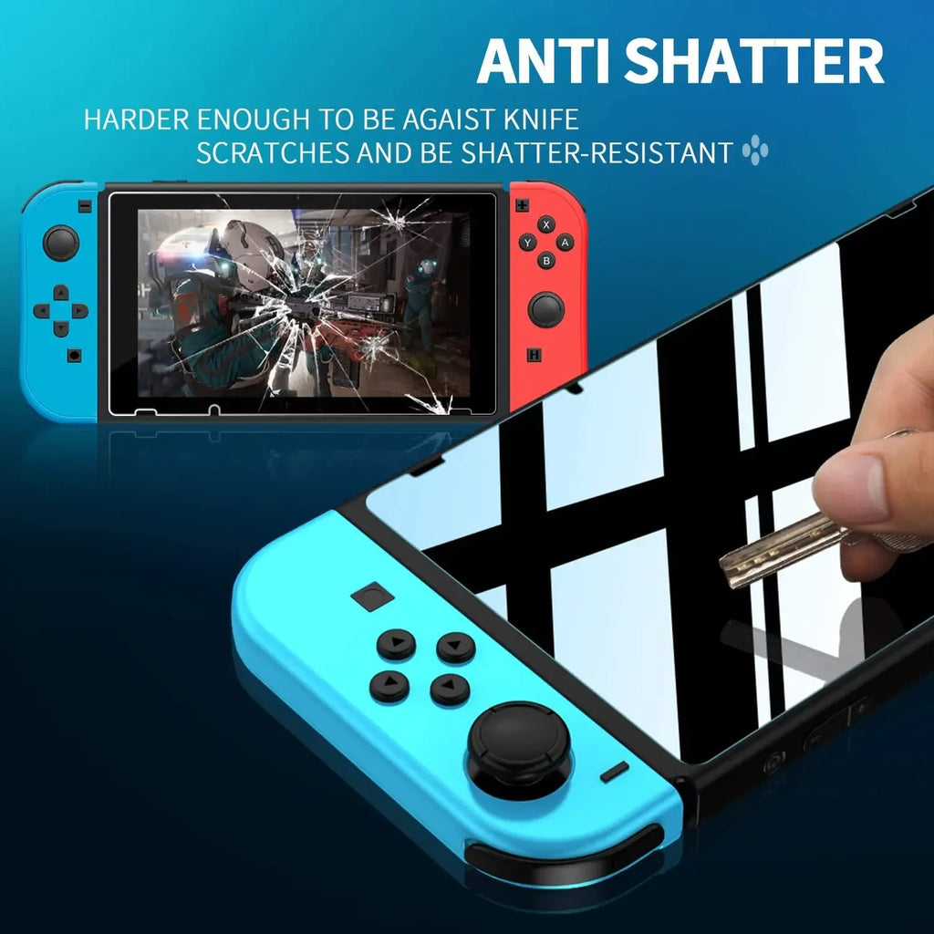 Nintendo Switch Screen Protector - 9H Tempered Glass Anti-Scratch Film Tidesmit