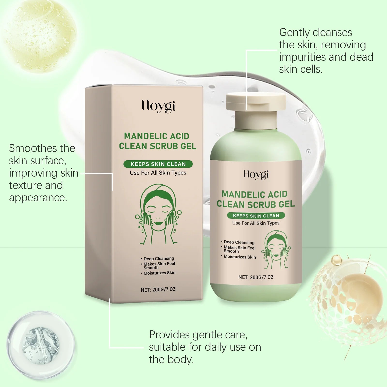 Mandelic Acid Body Scrub | Gentle Exfoliating Treatment 200g Scrubs Treatments Tidesmit