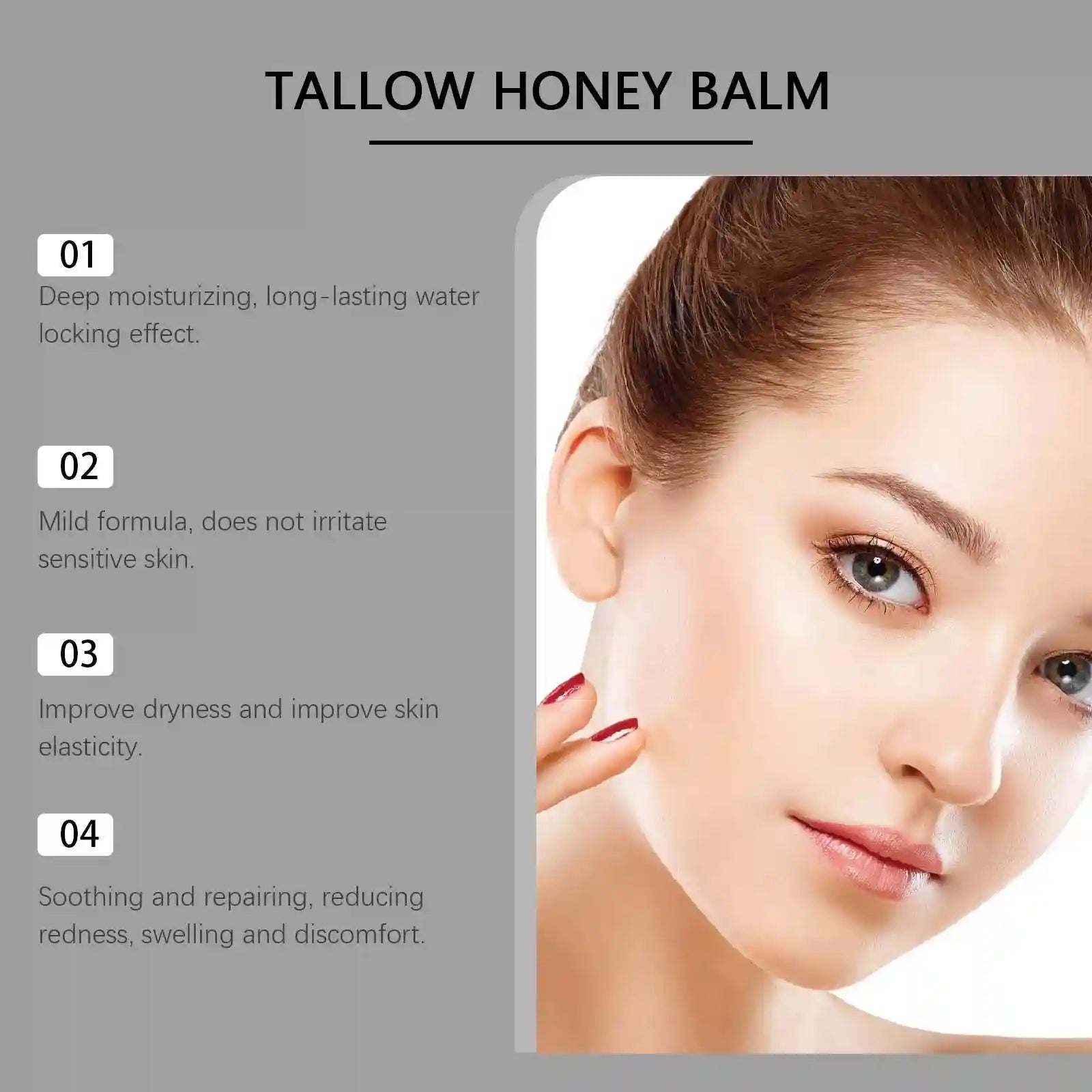 Beef Tallow and Honey Lip Treatment - 100g Moisturizing Balm Lip Care Tidesmit