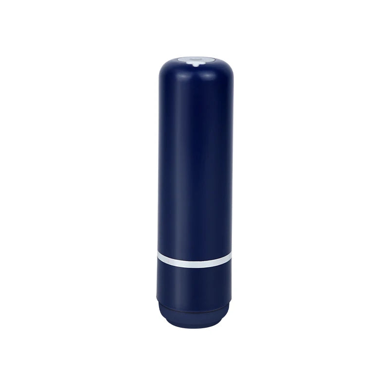 Navy rechargeable vacuum sealer air pump cylindrical handheld unit