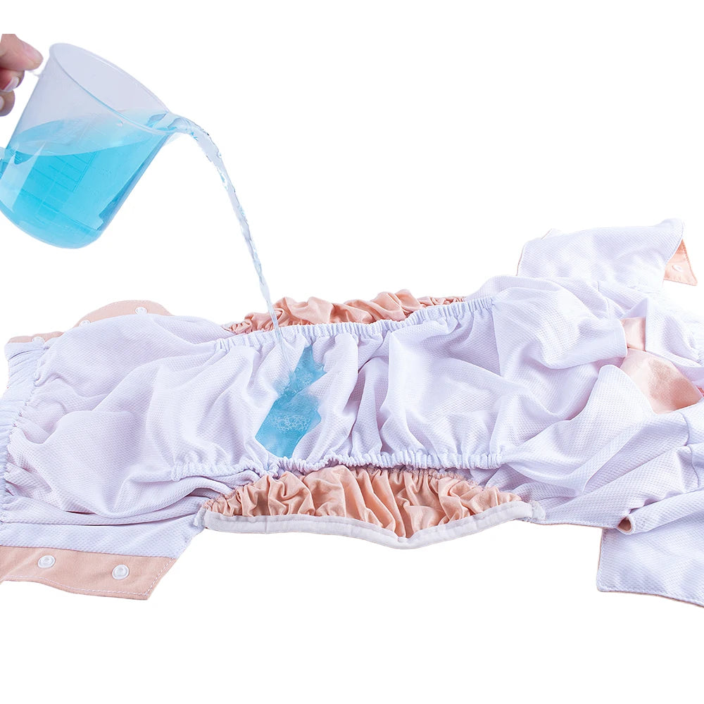 1pc Cooling Liner Reusable Underwear Washable Reusble Cloth Nappies Inner Opening Design Adult Cloth Diapers for Summer