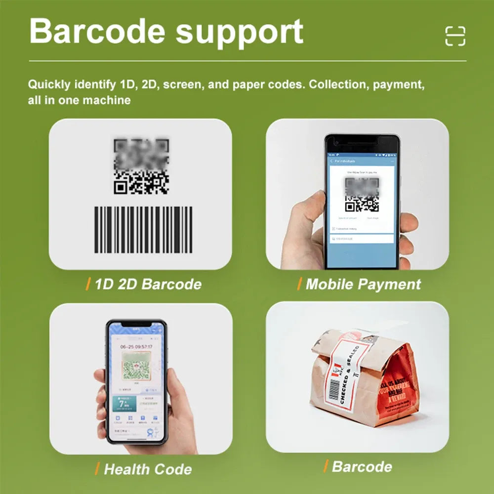 2D Barcode Scanner Gobal exposure Desktop Flat Hands-free High-performance Scanning Platform 1D 2D QR code Reader for Retail Pay